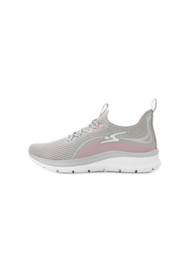 Tênis Adrun Flex Go AD25-9829F Cinza-Rosa-Branco