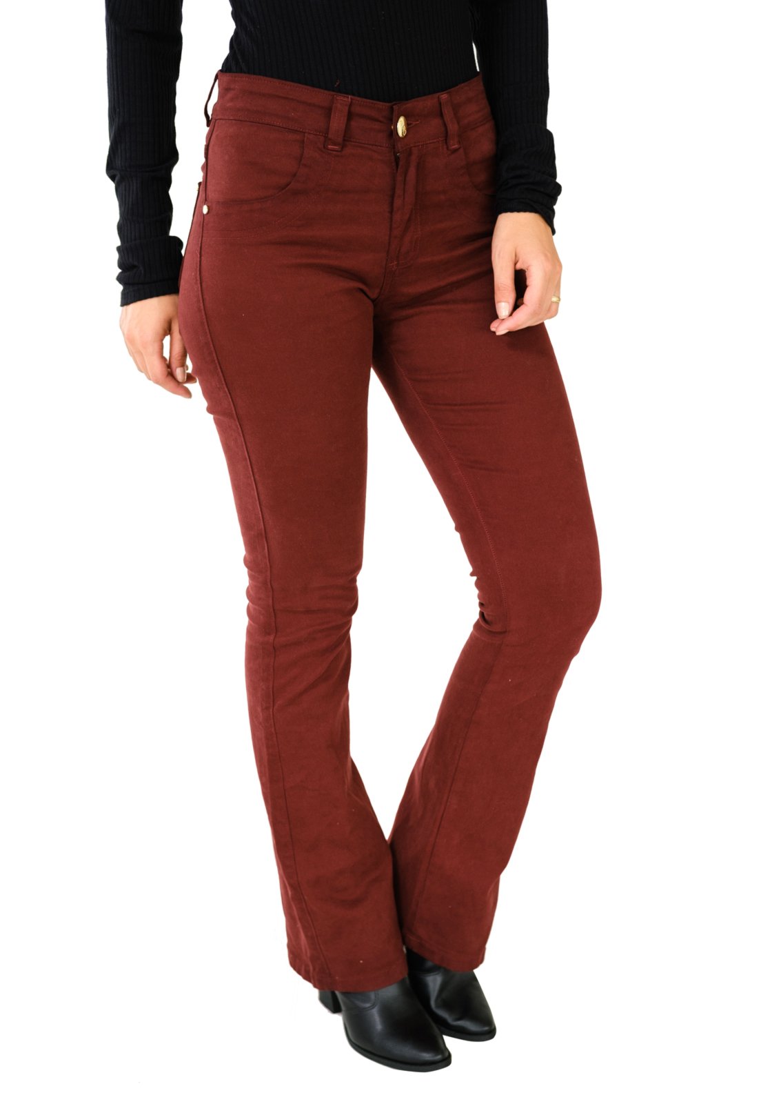 calça flare bordo