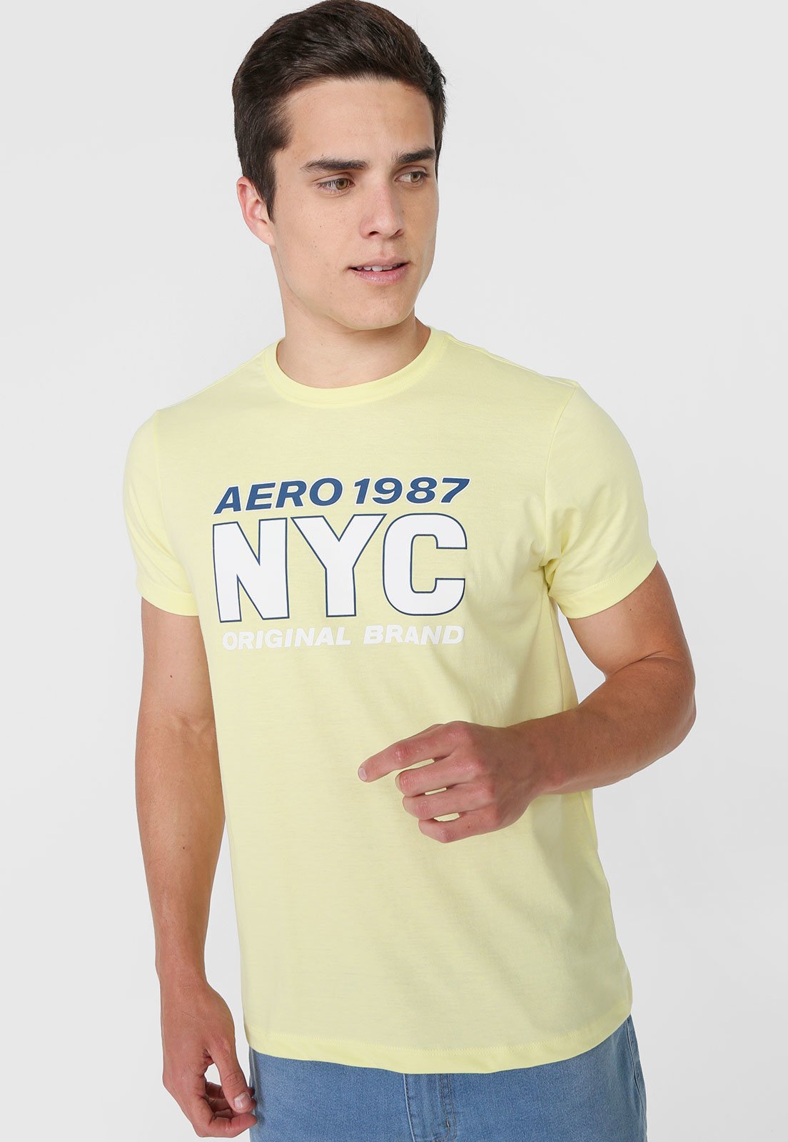 Camiseta Aeropostale Logo Amarela - Compre Agora