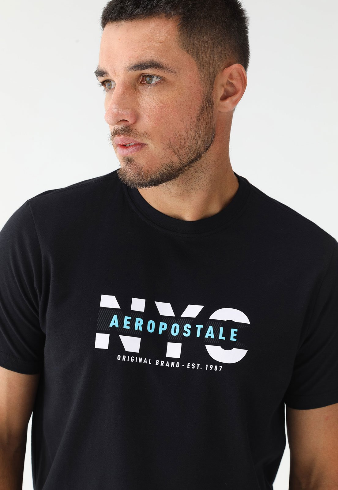 Camiseta Aeropostale Logo Preta