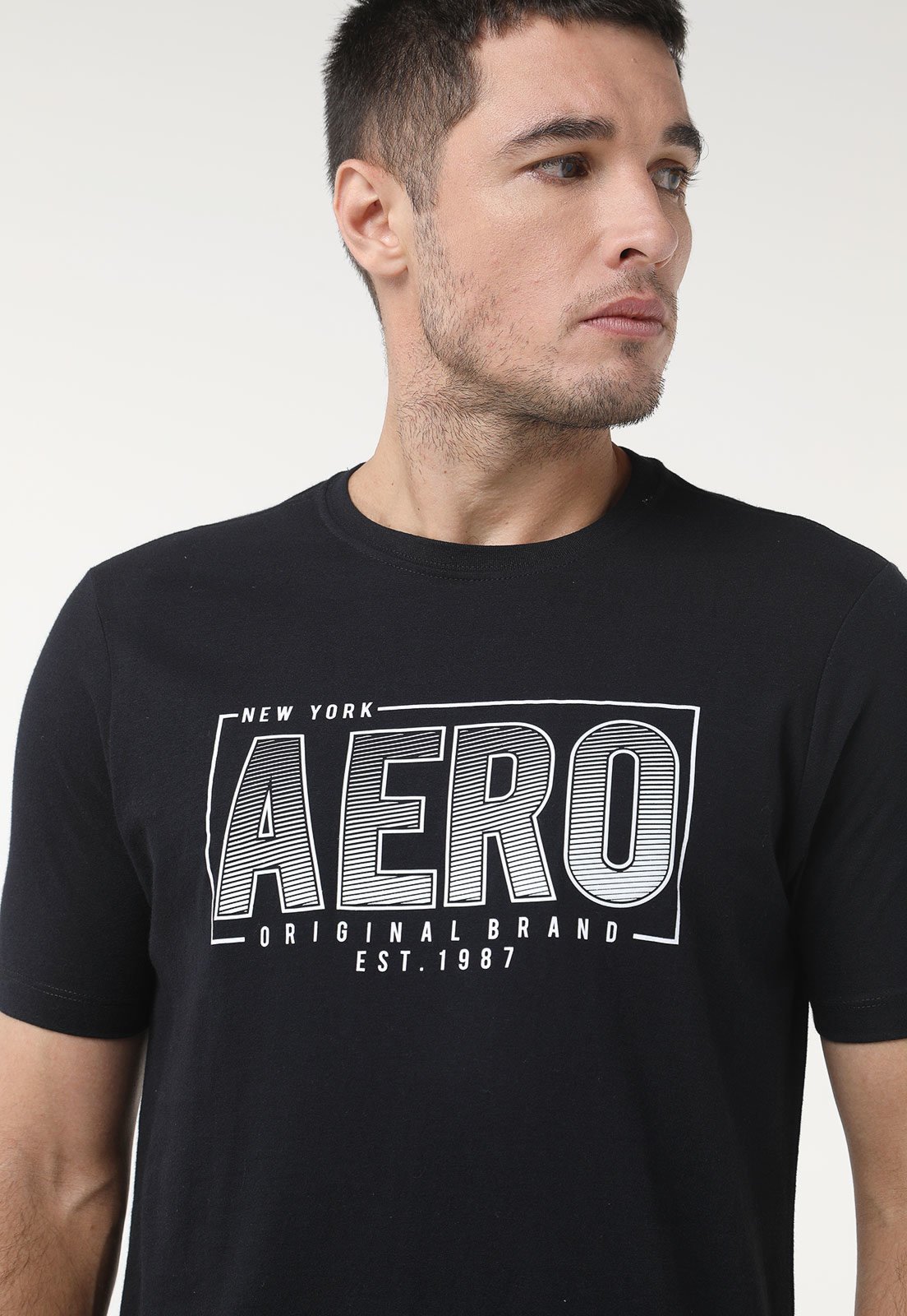 Camiseta Aeropostale Logo Preta - Compre Agora