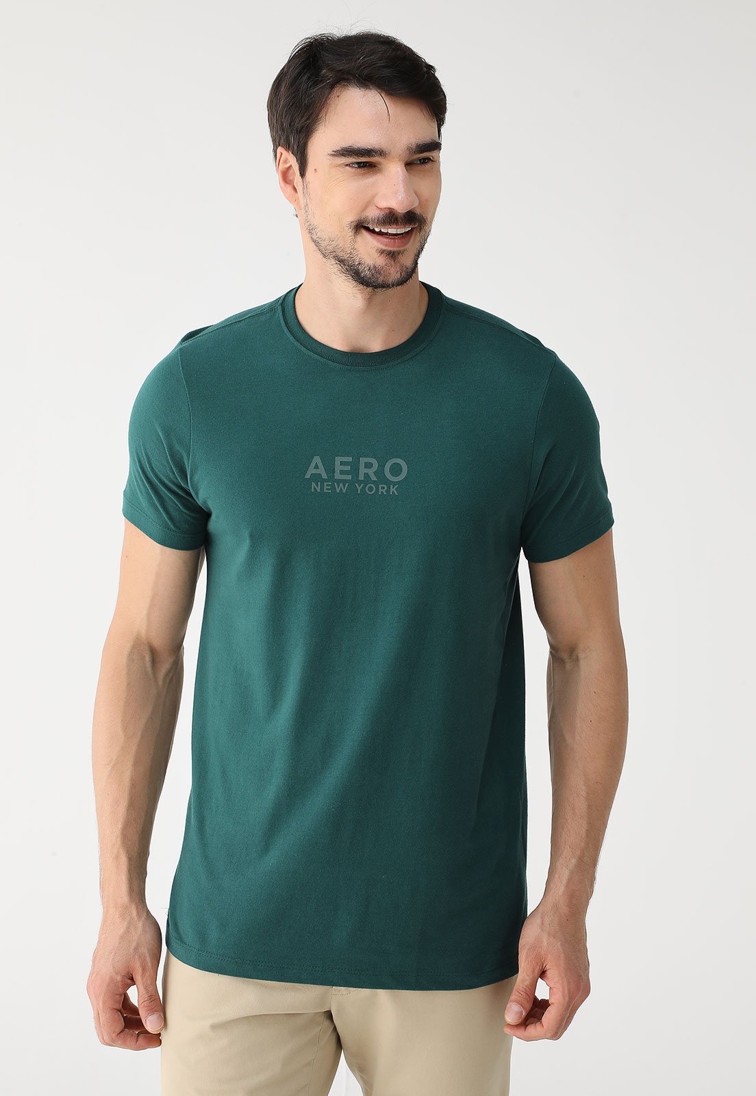 Camiseta Aeropostale Reta Logo Verde