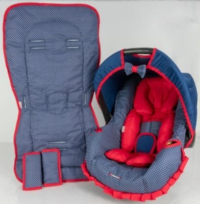 Conjunto Capa para Bebê Conforto com Acolchoado Extra e Capa de Carrinho Poá Alan Pierre Baby 0 a 13 kg Marinho com Vermelho Menor preço em Conjunto Capa para Bebê Conforto com Acolchoado Extra e Capa de Carrinho Poá Alan Pierre Baby 0 a 13 kg Marinho com Vermelho