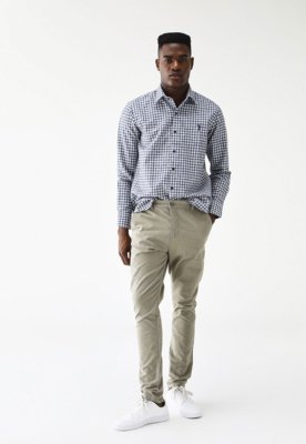 Camisa Aleatory Reta Xadrez Azul