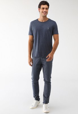 Camiseta Aleatory Reta Logo Azul