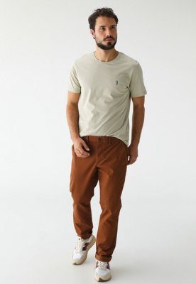 Camiseta Aleatory Reta Mini Icon Bege