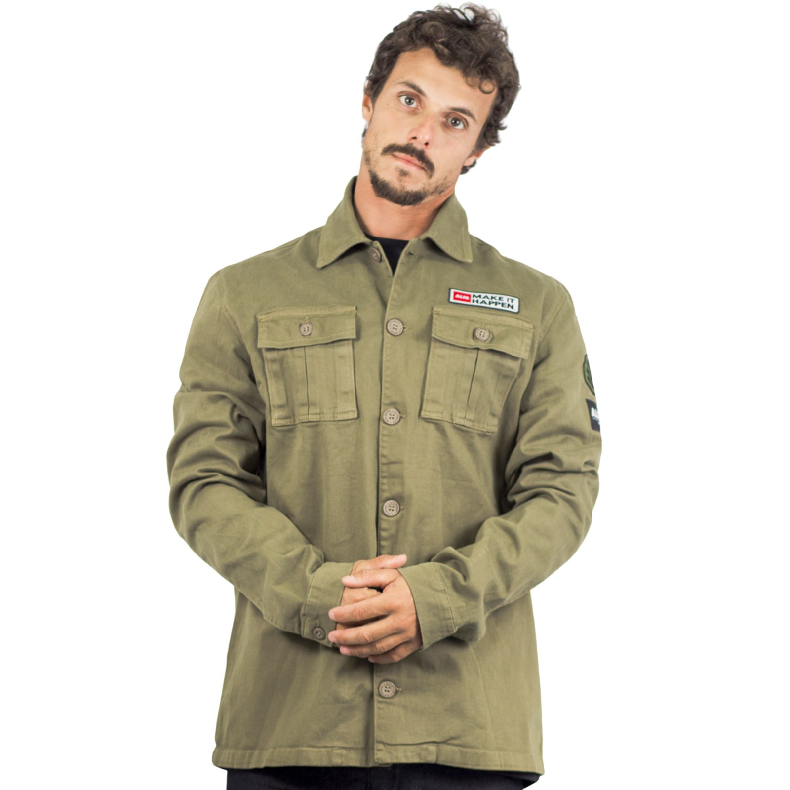 jaqueta sarja militar masculina