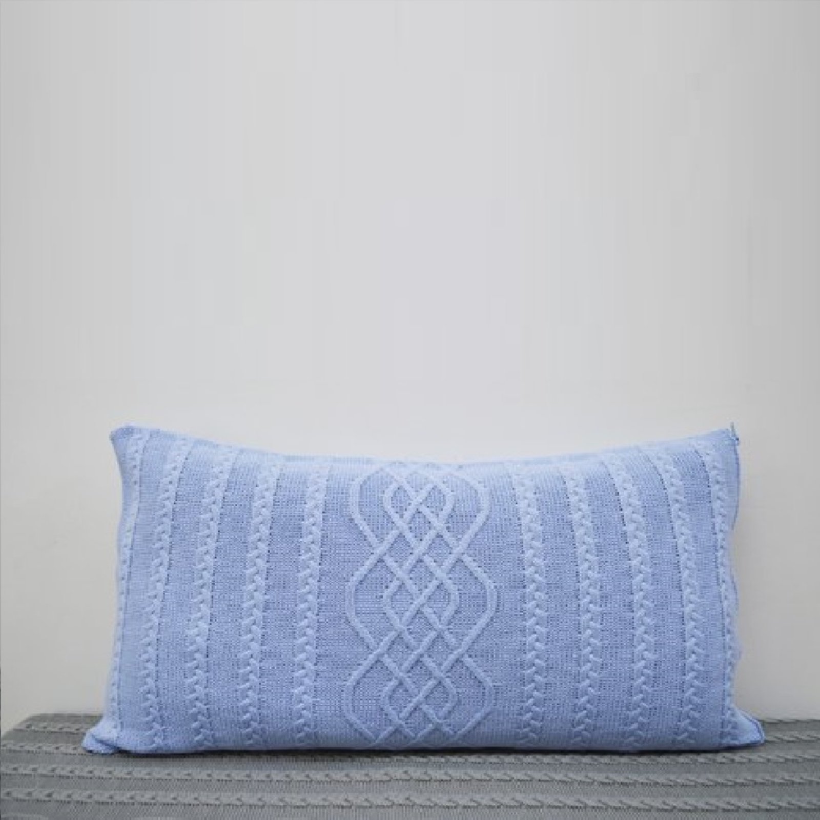 Capa Almofada Tricot 60x40cm Cziper Sofa Trico Cod 1026 3 Azul Bebe Compre Agora Dafiti Brasil