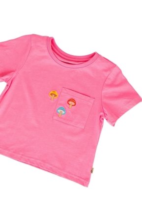 Blusa Infantil Menina Bosque das Fadas Alphabeto Rosa Forte Rosa