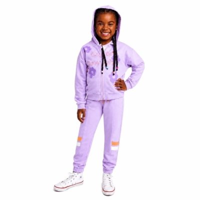 Calça Infantil Menina Pônei Clube Alphabeto Roxo Bb