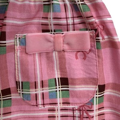 Conjunto Infantil Menina Xadrez Collors Alphabeto Off e Rosa Off-white