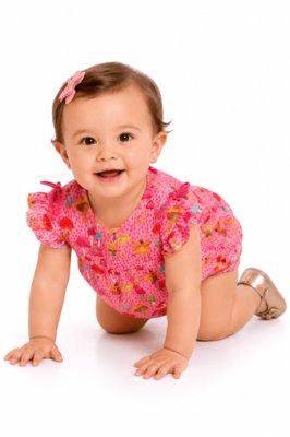 Macaquinho Infantil Menina Bosque das Fadas Alphabeto Rosa Rosa