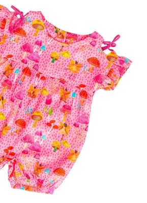 Macaquinho Infantil Menina Bosque das Fadas Alphabeto Rosa Rosa
