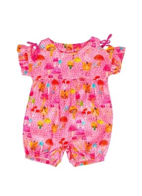Macaquinho Infantil Menina Bosque das Fadas Alphabeto Rosa Rosa