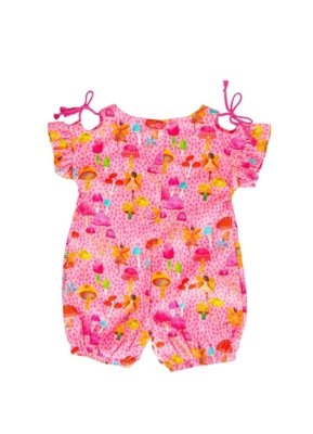Macaquinho Infantil Menina Bosque das Fadas Alphabeto Rosa Rosa