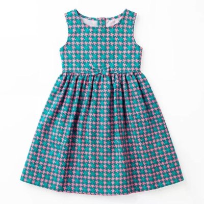 Vestido Infantil Capivara Cool Alphabeto Rosa Verde Rosa
