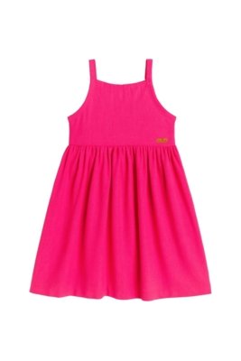 Vestido Infantil Entre Cores Alphabeto Rosa