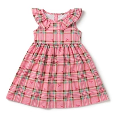 Vestido Infantil Xadrez Collors Alphabeto Rosa Rosa