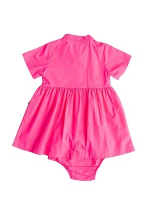 Vestido e Calcinha Bebê Entre Cores Alphabeto Rosa