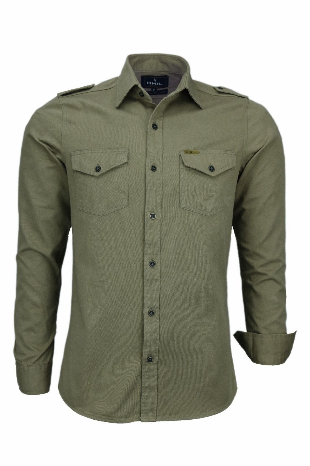 camisa caqui militar