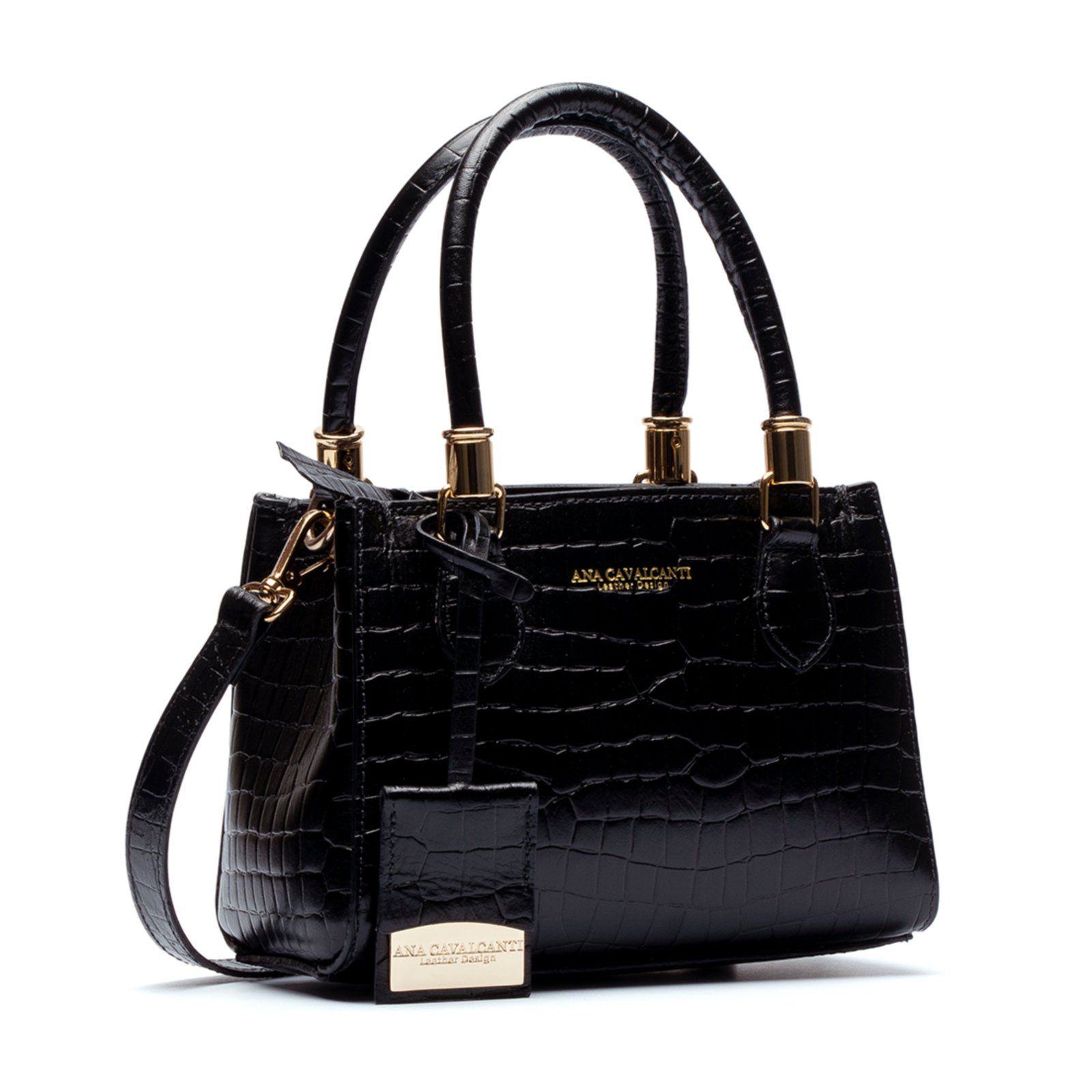 leather croc tote bolsa