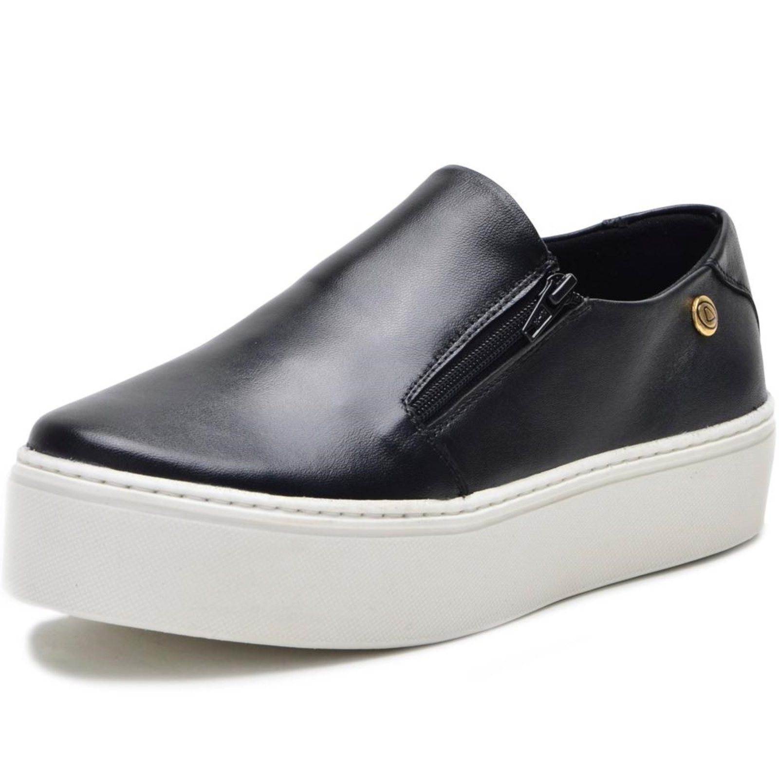 slip on plataforma preto