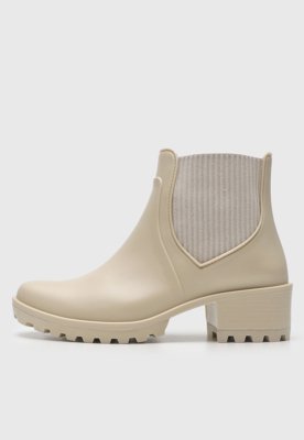 Bota Chelsea Anacapri Tratorada Bege Menor preço em Bota Chelsea Anacapri Tratorada Bege