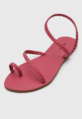 Rasteira Feminina Anacapri Trançada Rosa