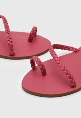 Rasteira Feminina Anacapri Trançada Rosa