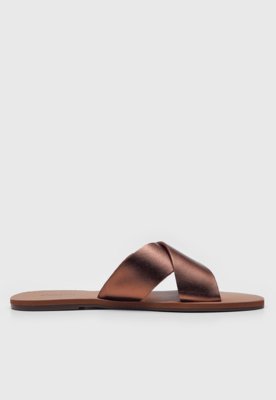 Rasteira Slide Anacapri Transpassada Bronze