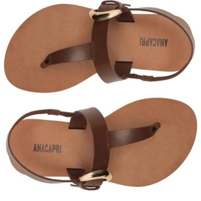 Sandália Rasteira Anacapri Slim Marrom