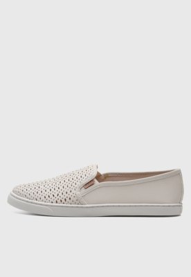 Slip On DAFITI SHOES Lasercut Branco - Compre Agora