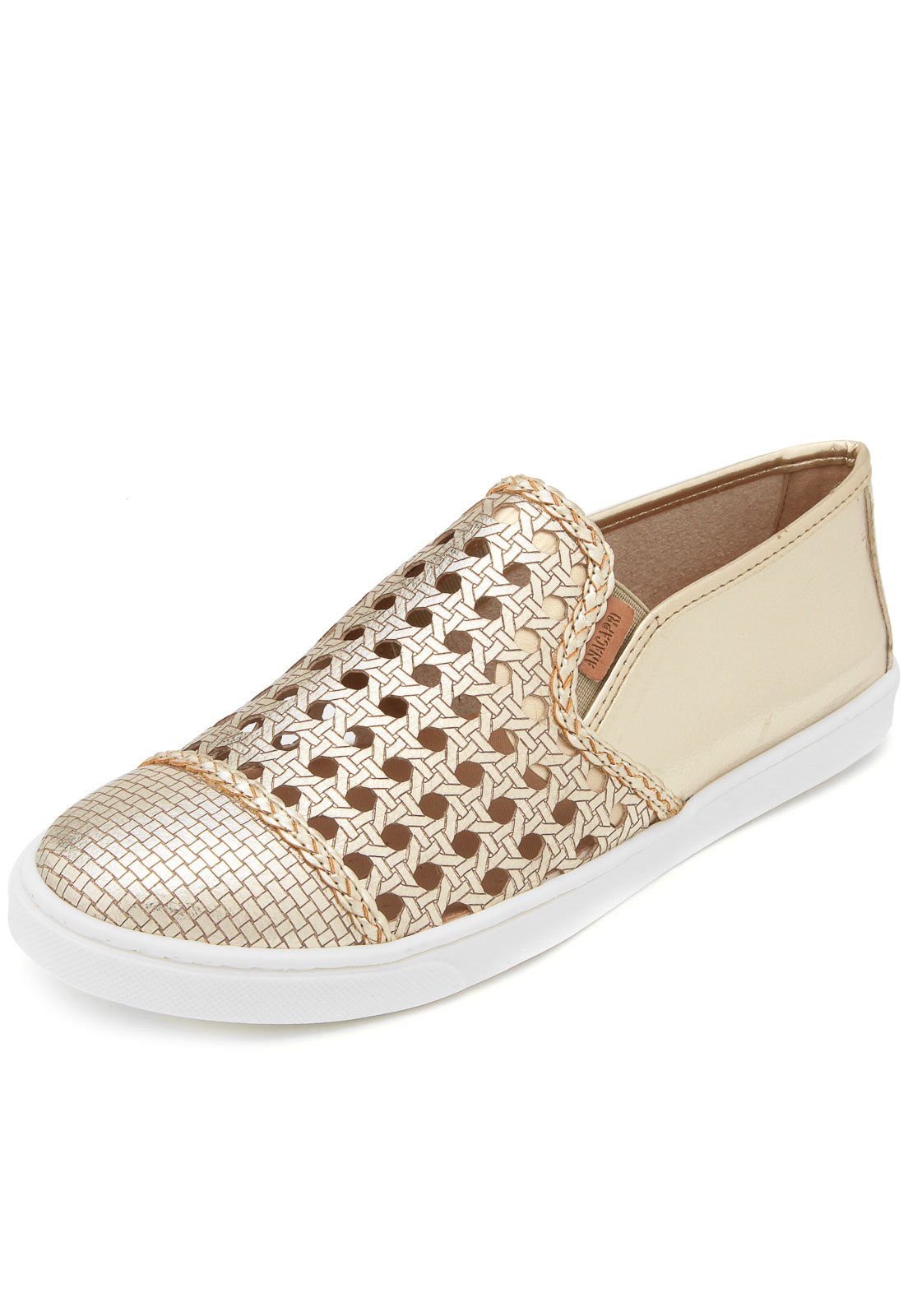 slip on anacapri dourado