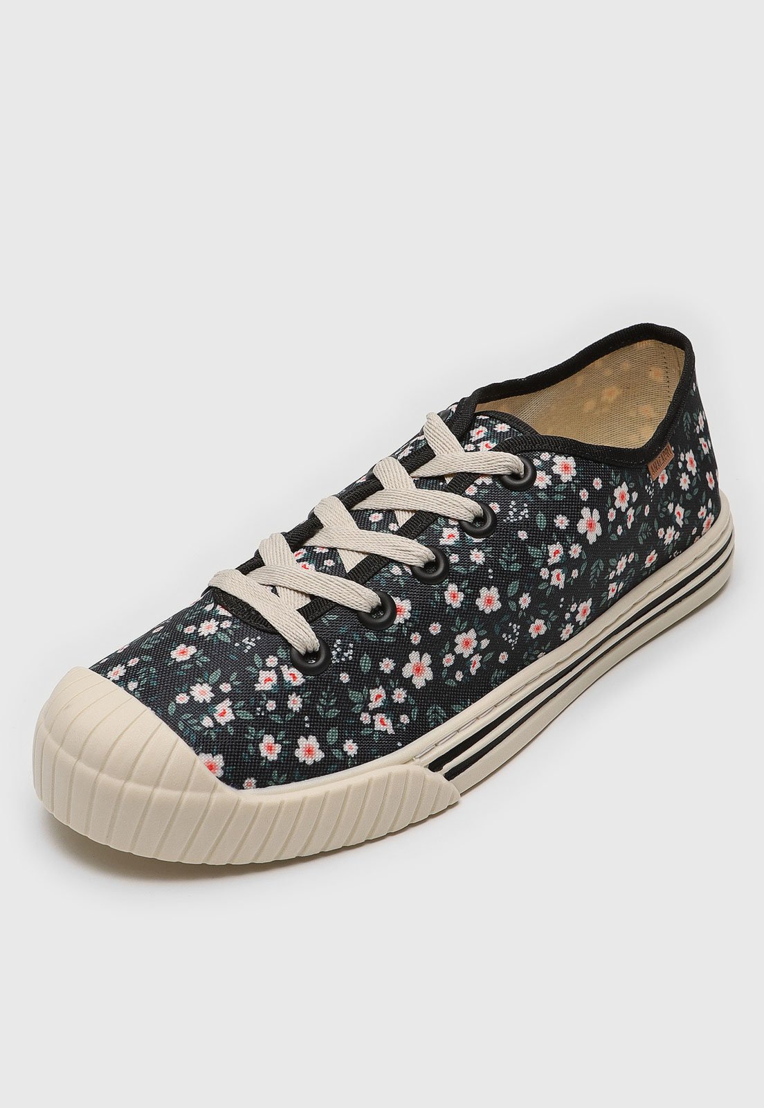 Casual Tênis DAFITI SHOES Floral Preto - Compre Agora