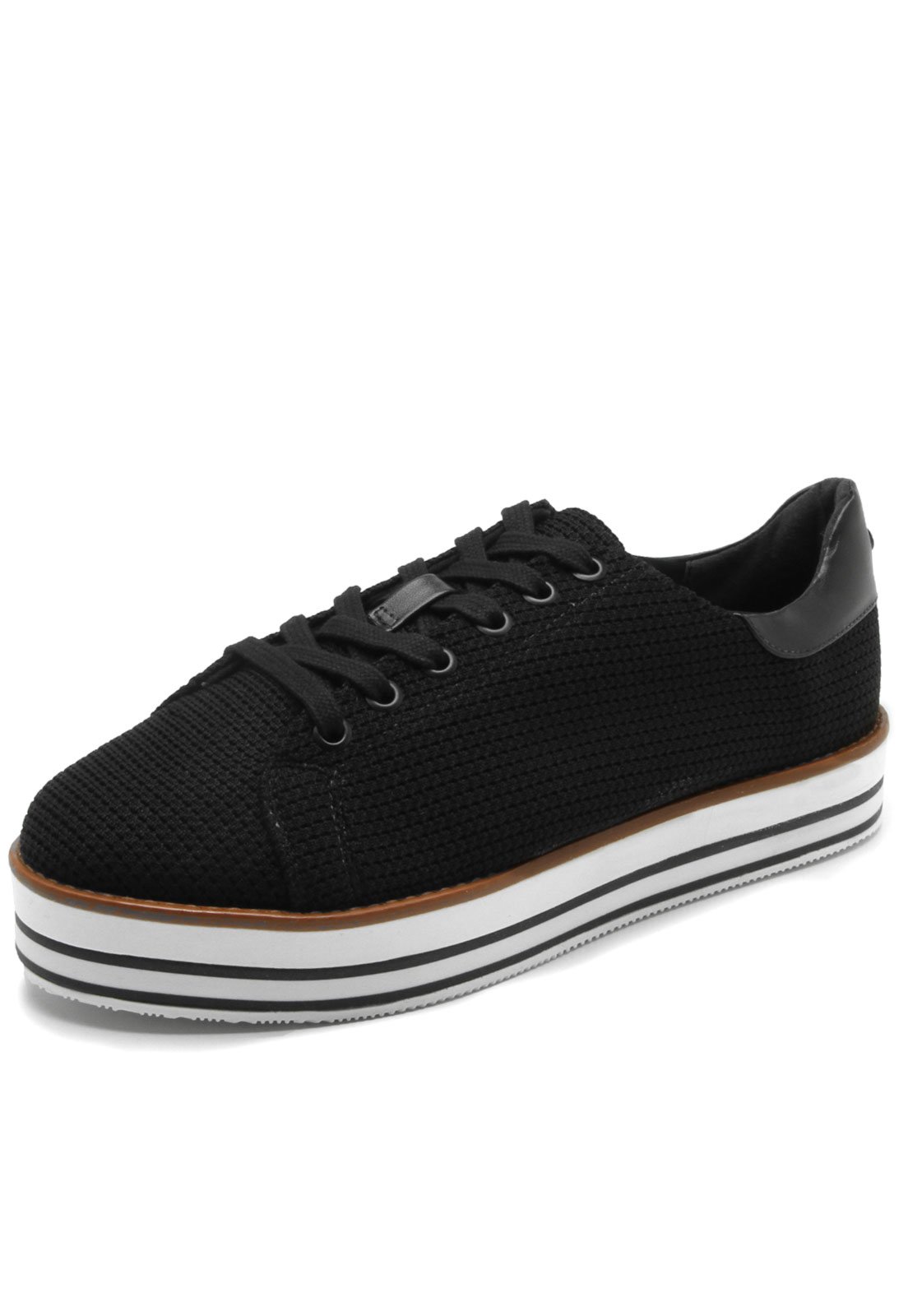 tenis flatform preto anacapri