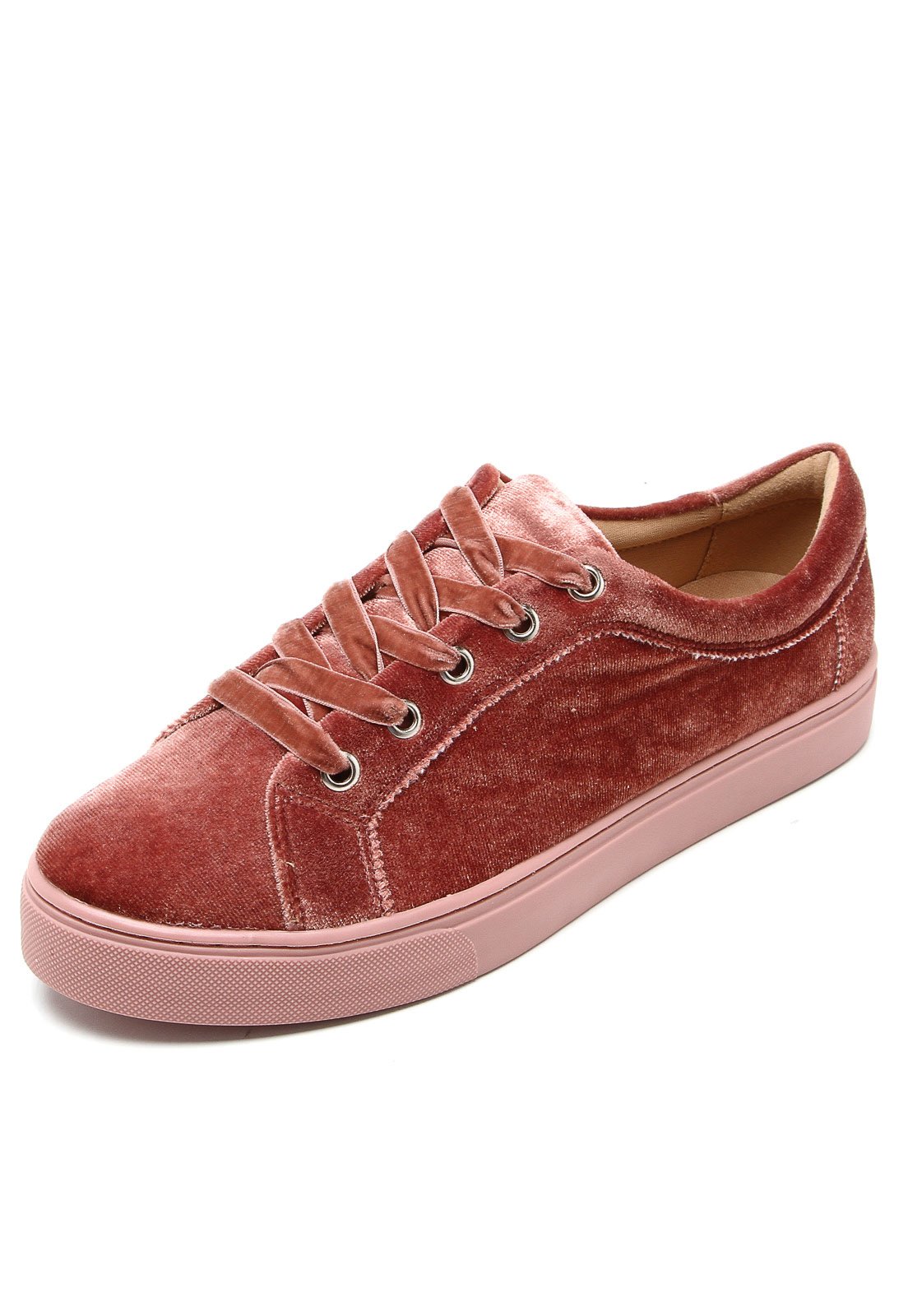 Tenis rosa hot sale de veludo