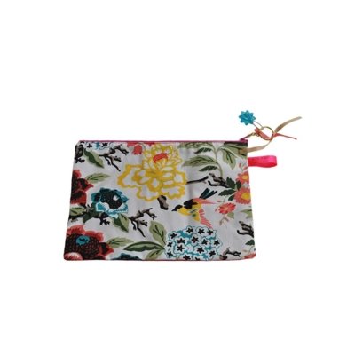 Necessaire Ania Store Floral G Branco Menor preço em Necessaire Ania Store Floral G Branco