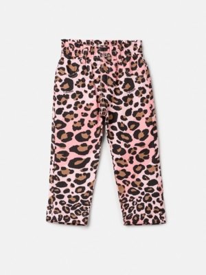 Calça Animê Menina Rosa de Sarja Estampada