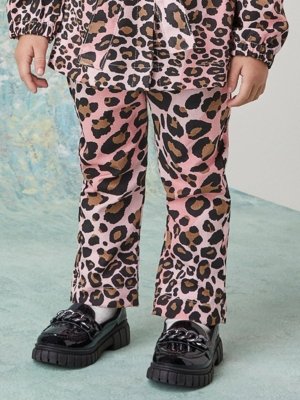 Calça Animê Menina Rosa de Sarja Estampada
