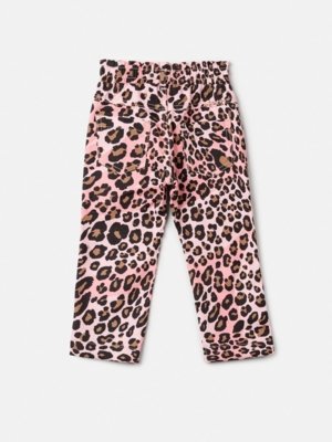 Calça Animê Menina Rosa de Sarja Estampada