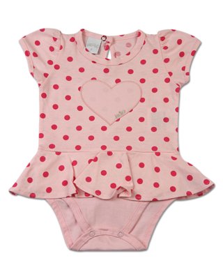 Body Ano Zero Bebê Malha Estampa Bolinhas Marilyn Coração Rosa Menor preço em Body Ano Zero Bebê Malha Estampa Bolinhas Marilyn Coração Rosa