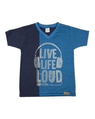 Camiseta Ano Zero Infantil Malha Deep Mescla Live Life Loud Marinho Menor preço em Camiseta Ano Zero Infantil Malha Deep Mescla Live Life Loud Marinho
