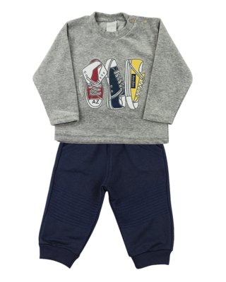 Conjunto Ano Zero Bebê Plush e Moletom 3 Tênis Mescla Menor preço em Conjunto Ano Zero Bebê Plush e Moletom 3 Tênis Mescla