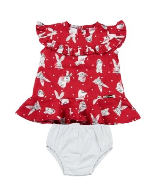 Conjunto Ano Zero Bebê Tecido Tarsila Estampa Digital Coelhos Vermelho Menor preço em Conjunto Ano Zero Bebê Tecido Tarsila Estampa Digital Coelhos Vermelho