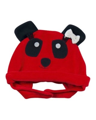 Enxoval Baby Ano Zero Touca Panda Vermelho Menor preço em Enxoval Baby Ano Zero Touca Panda Vermelho