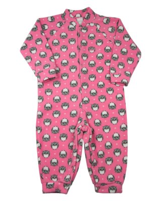 Macacão Pijama Ano Zero Infantil Microsoft Estampado Bichos Rosa Menor preço em Macacão Pijama Ano Zero Infantil Microsoft Estampado Bichos Rosa