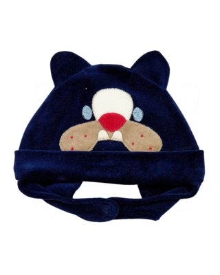 Menor preço em Touca Ano Zero Bebê Plush Cachorro Buldog Marinho