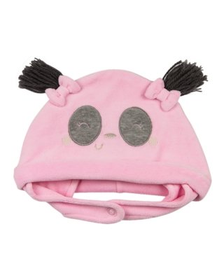 Touca Ano Zero Bebê Plush Ursinha Panda Rosa Menor preço em Touca Ano Zero Bebê Plush Ursinha Panda Rosa