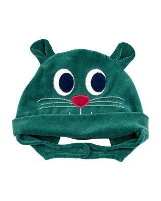Touca Bebê Plush Ano Zero Gatinho Verde Menor preço em Touca Bebê Plush Ano Zero Gatinho Verde
