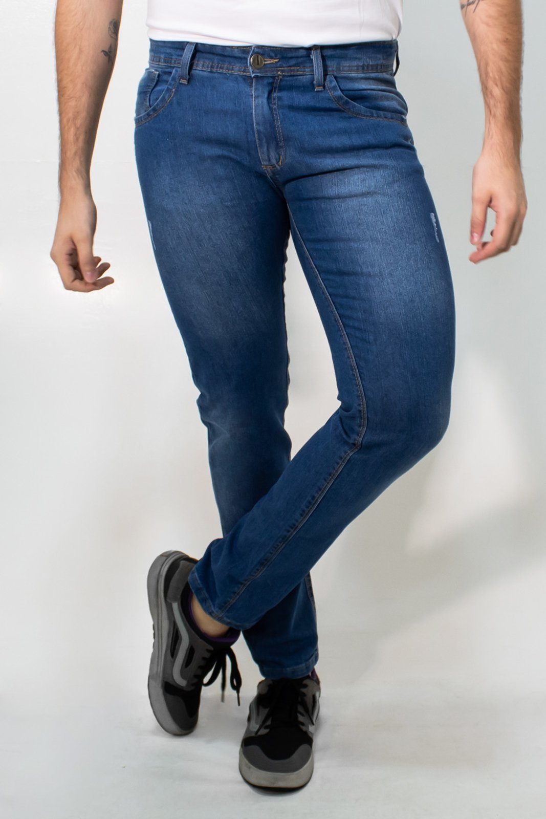 Calça Jeans Masculina Skinny Azul Puídos Stretch Anticorpus Compre